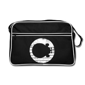 Dessin de planche à roulettes - Sac Retro - noir/blanc - Devant