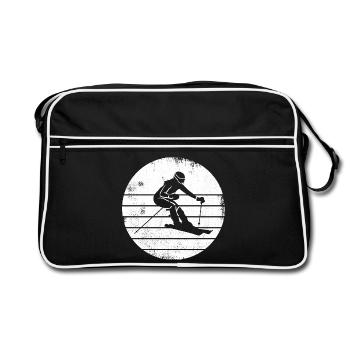 Skieur - Sac Retro - noir/blanc - Devant