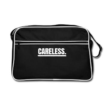 I don't care about indifferent statement Relax attitude - Retro Bag - black/white - Front