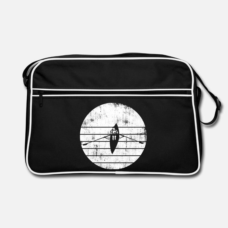 Rowing Boat Drawing Retro Bag