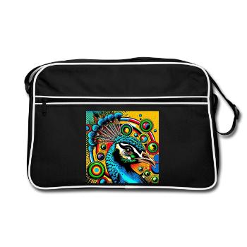 Paon Pop Art - Sac Retro - noir/blanc - Devant