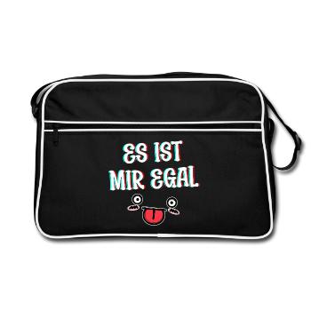 Je m’en fous Cool Dire Attitude Relax Chill - Sac Retro - noir/blanc - Devant