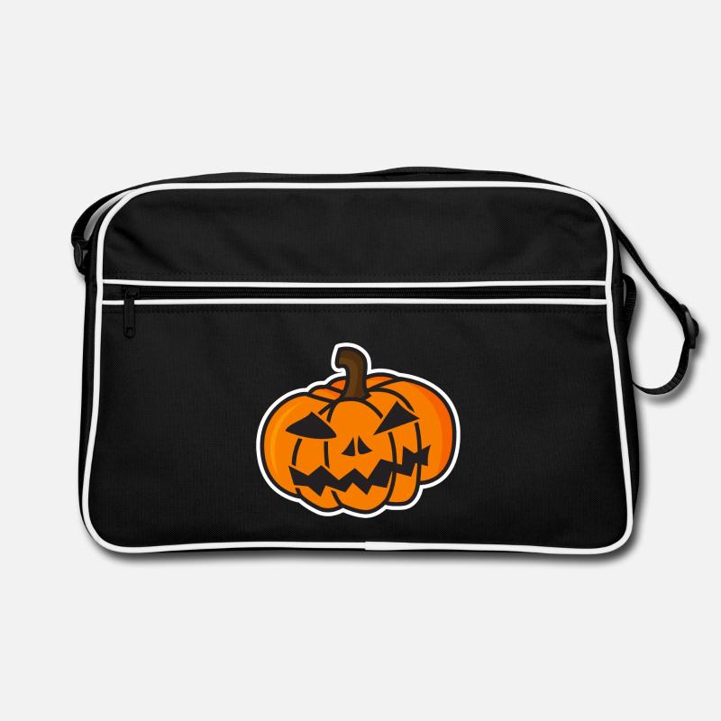 Funny Halloween Pumpkin Mock-up Retro Bag