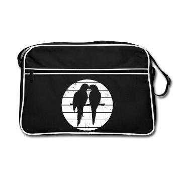 Animal De Compagnie, Perroquet, Afrique, Oiseaux, Amoureux Des Oiseaux, Animal - Sac Retro - noir/blanc - Devant