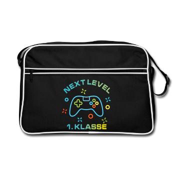 Console de jeu colorée Next Level 1ère classe - Sac Retro - noir/blanc - Devant