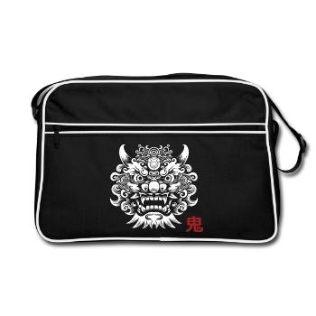 Oni, démon Japonais - Sac Retro - noir/blanc - Devant