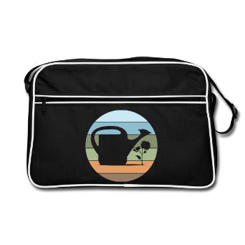 Arrosoir Jardinier Jardin Amour Fleurs Plantes - Sac Retro - noir/blanc - Devant