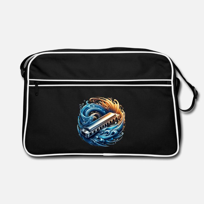 Harmonica abstract design Retro Bag