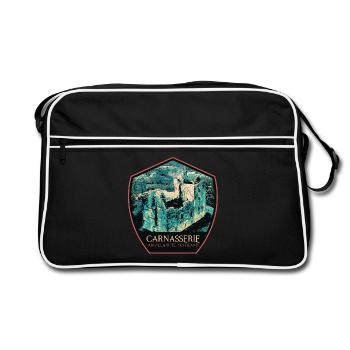 Illustration Carnasserie Castle, Schottland - Retro Tasche - Schwarz/Weiß - Vorne