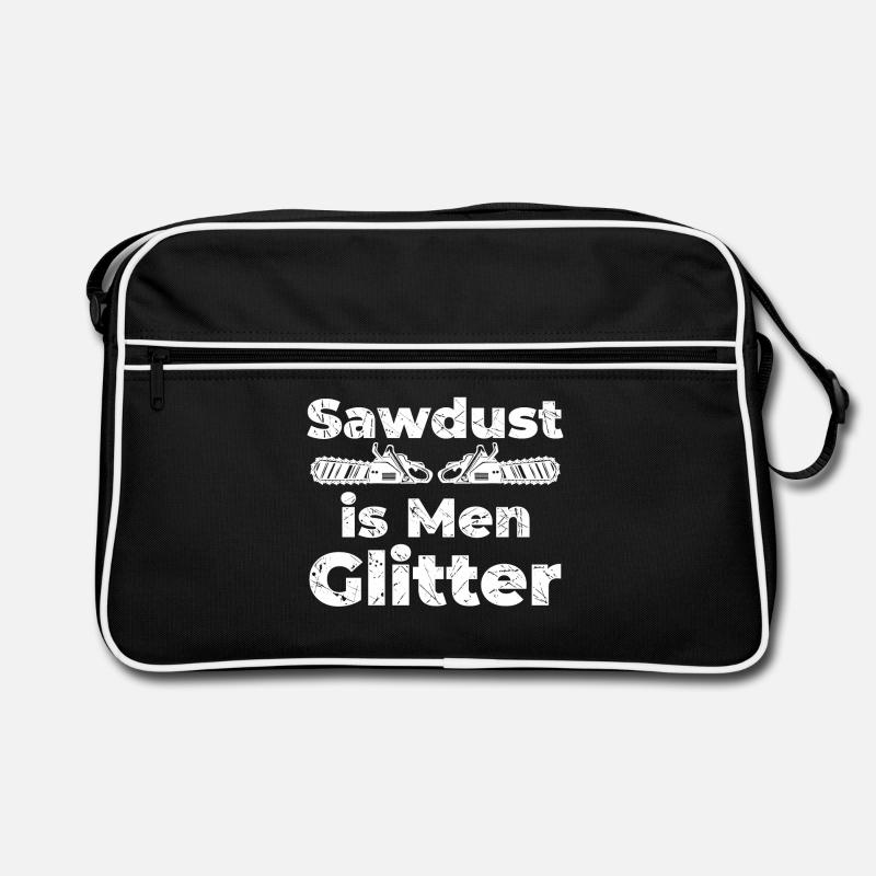 Sciure de bois sciure de bois bûcheron déclaration forêt Sac Retro