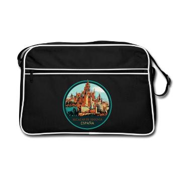 Illustration Alcazar de Ségovie, Espagne - Sac Retro - noir/blanc - Devant