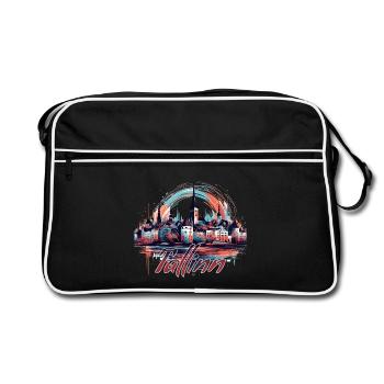 Tallinn Capitale Estonie Baltique Cadeau - Sac Retro - noir/blanc - Devant