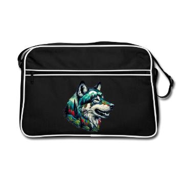 Loup - Sac Retro - noir/blanc - Devant