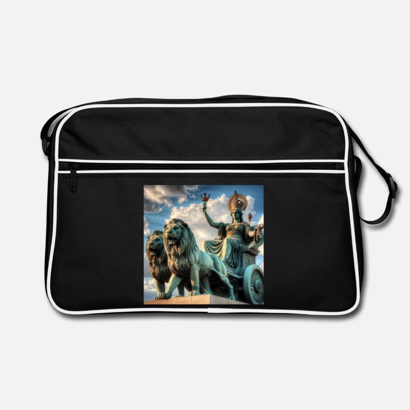 Göttin Kybele - Retro Tasche - Schwarz/Weiß