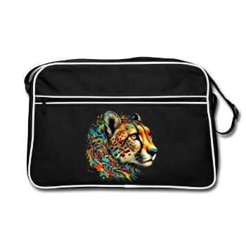 Cheetah - Retro Bag - black/white - Front