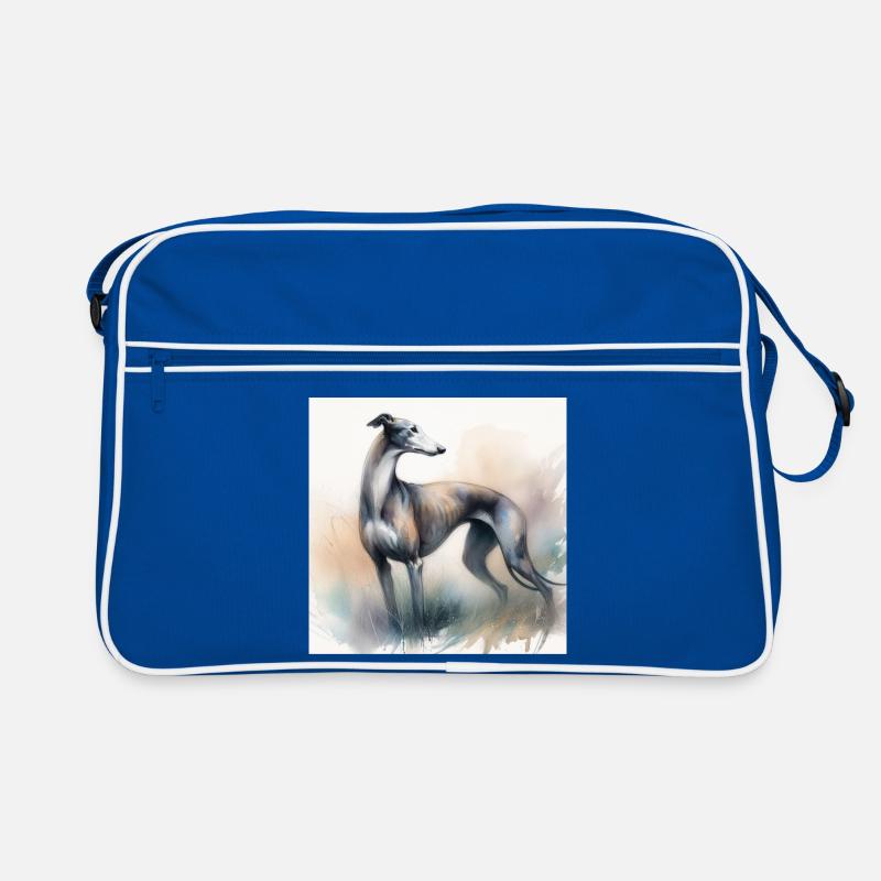Lévrier aquarelle Sac Retro