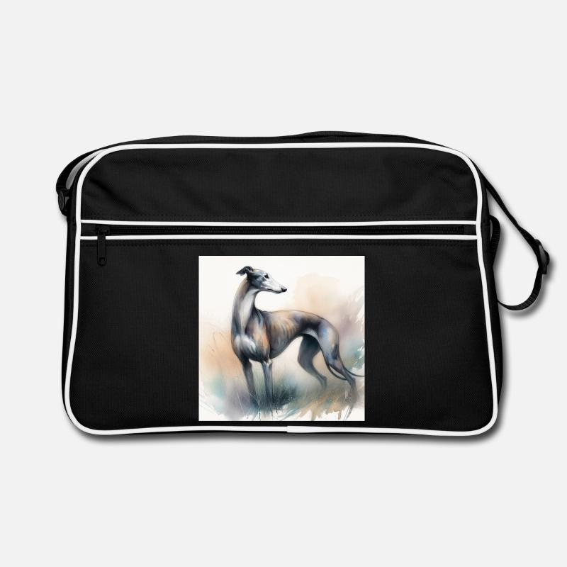 Lévrier aquarelle Sac Retro