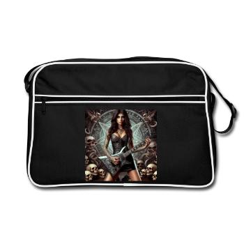 Guitariste en enfer - Sac Retro - noir/blanc - Devant
