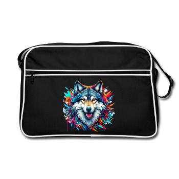Loup - Sac Retro - noir/blanc - Devant