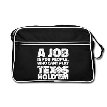 Poker Statement Poker Casino Gambler Jeu de cartes - Sac Retro - noir/blanc - Devant