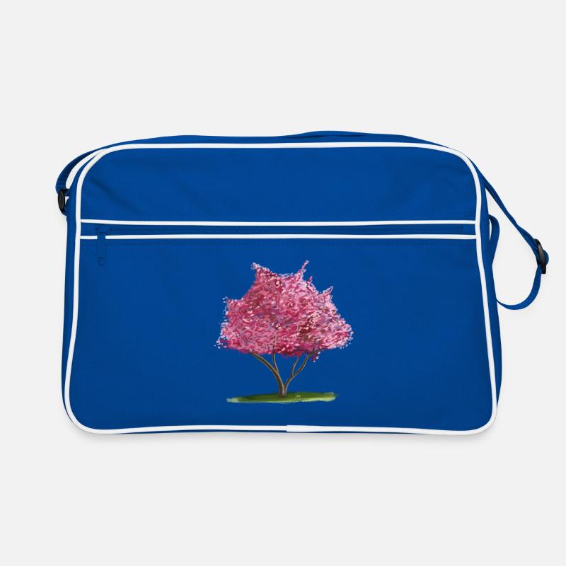 Kirsch-Sakura Rosa Blumenbaum Retro Tasche