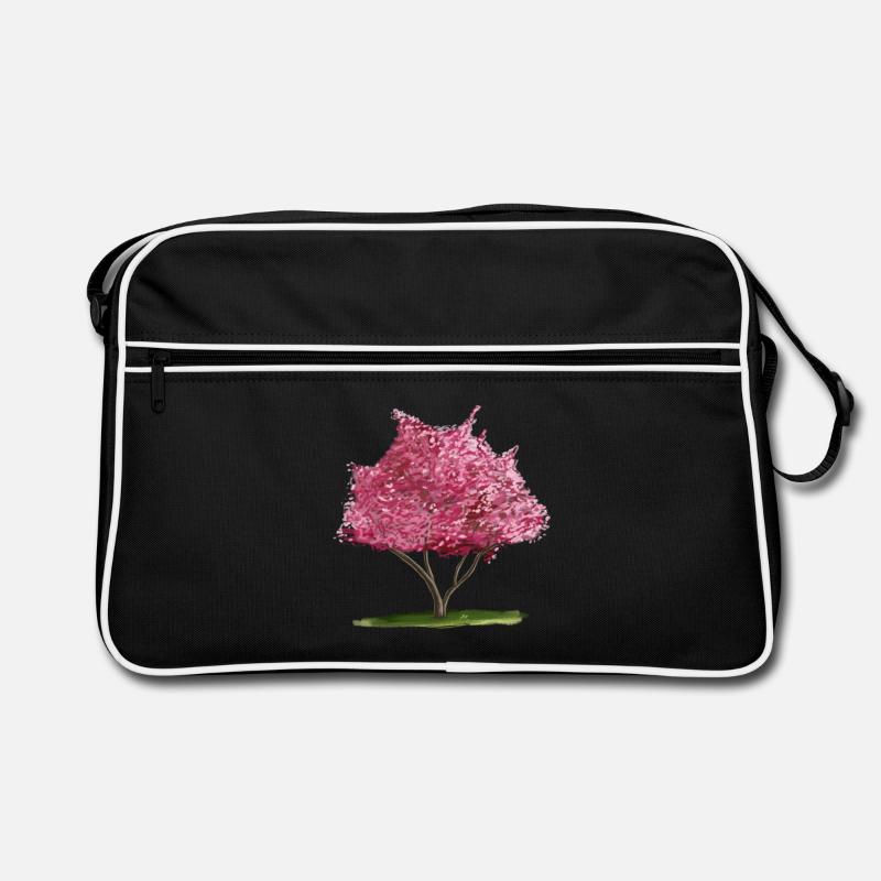 Cherry Sakura Pink Floral Tree Retro Bag