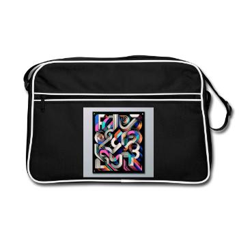 Typographie expérimentale - Sac Retro - noir/blanc - Devant