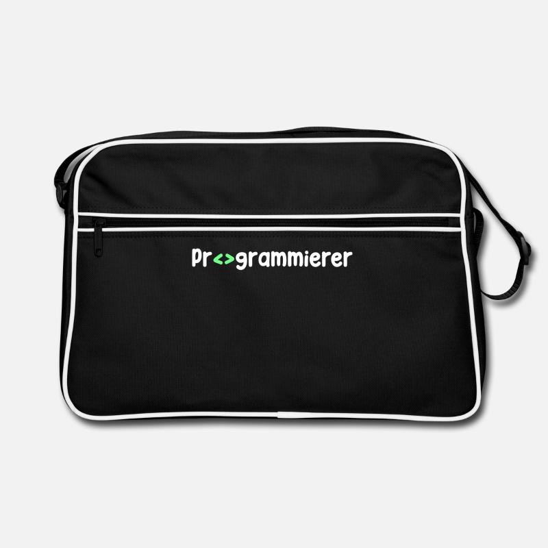 Programmierer Computerfreak Skripting Code Nerd Retro Tasche