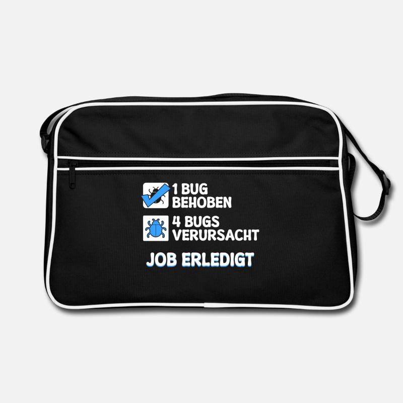 Developer Coden Skripting Bugs Debug Bugfixing Retro Bag