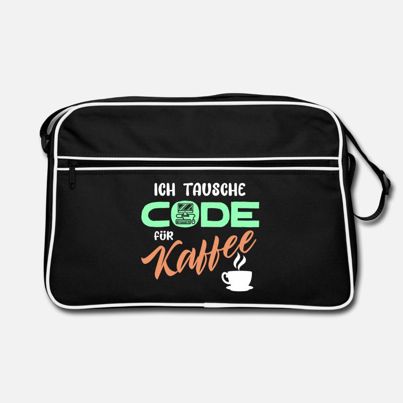 Code Développeur de déclaration Programmeur Ordinateur Sac Retro