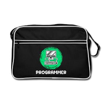 Computer Developer Programmer Computer Geek - Retro Bag - black/white - Front
