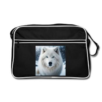 Arctic Wolf - Retro Bag - black/white - Front