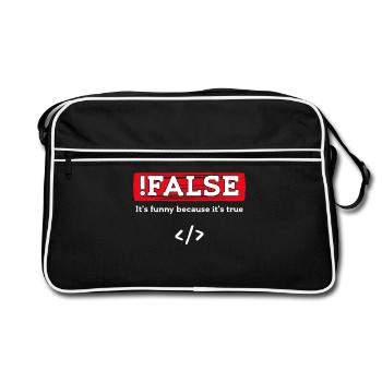 Debug Scripting Statement Developer Code Nerd - Retro Bag - black/white - Front