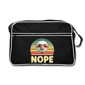 Funny Sheep - Retro Bag - black/white - Front