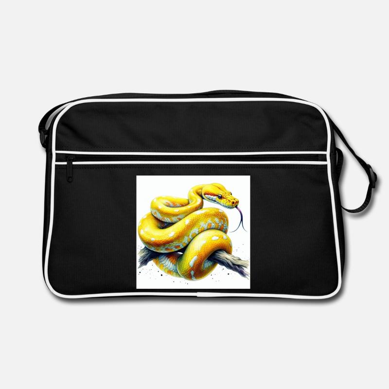 Gelbe Python Retro Tasche