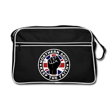 Northern Soul - Keep The Faith - Union Jack - Retro Bag - black/white - Front