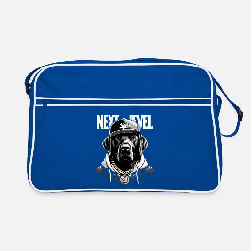 Schwarzer Labrador Next Level Hund Geschenk Retro Tasche