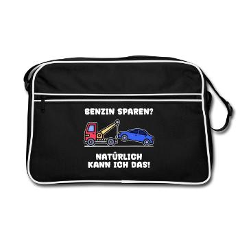 Déclaration de voiture Ravitaillement en carburant Essence Énergie - Sac Retro - noir/blanc - Devant