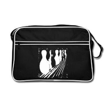 Bowling Pins - Retro Bag - black/white - Front