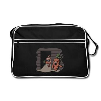 Carrot Serial Killer Rabbit - Retro Bag - black/white - Front