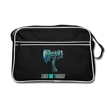 Hache à lancer une cyberhache, design sportif - Sac Retro - noir/blanc - Devant
