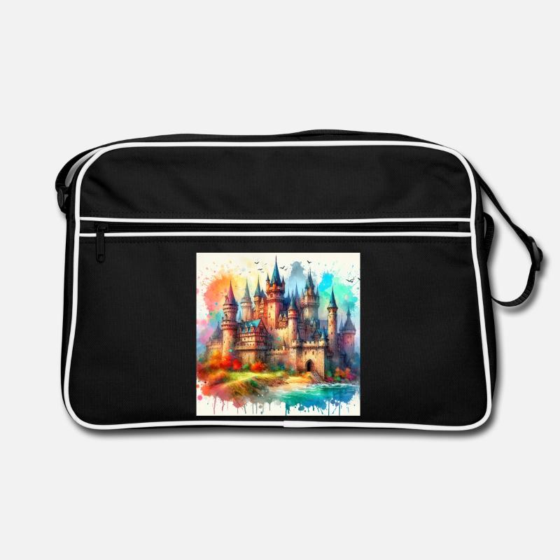 Medieval castle Retro Bag