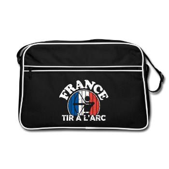 Tir à l'arc - Équipe de tir à l'arc de France. - Sac Retro - noir/blanc - Devant