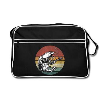 Crayfish Rock Sunset Gitarre - Retro Tasche - Schwarz/Weiß - Vorne
