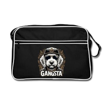 Goldendoodle Gangsta Golden Doodle Dog Gift - Retro Bag - black/white - Front