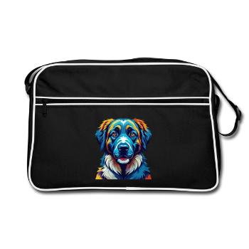 Anatolian Shepherd Dog Breed Cartoon Kawaii - Retro Bag - black/white - Front