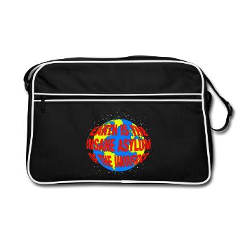 Earth Lunatic - Retro Bag - black/white - Front