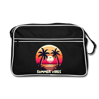 Ambiance estivale - Sac Retro - noir/blanc - Devant