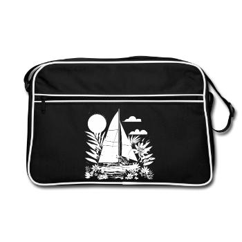 Look de bande dessinée de voile - Sac Retro - noir/blanc - Devant