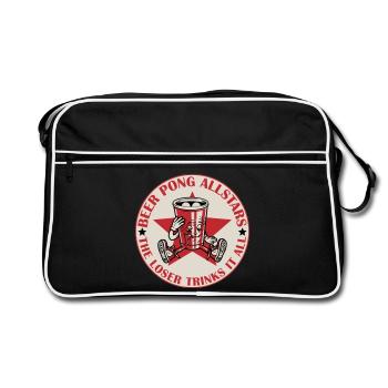 Beer Pong Allstars | Colors can be changed - Retro Bag - black/white - Front